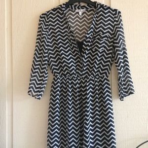 Black/White Chevron Dress